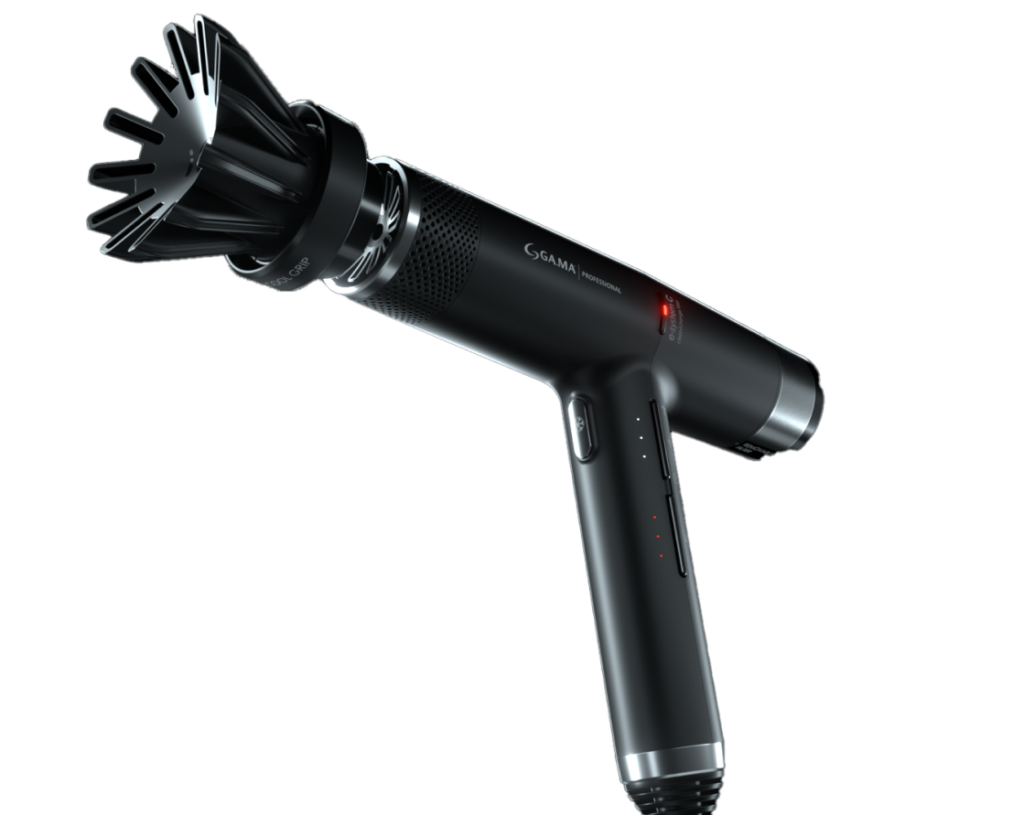 Gamaiq IQ3 Black Hair Dryer showcased in a stylish setting, emphasizing its modern design